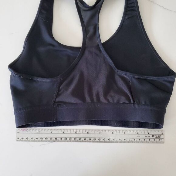 Adidas Women's Sports Bra Small Black Racerback Light Support Wireless Logo - Picture 3 of 4